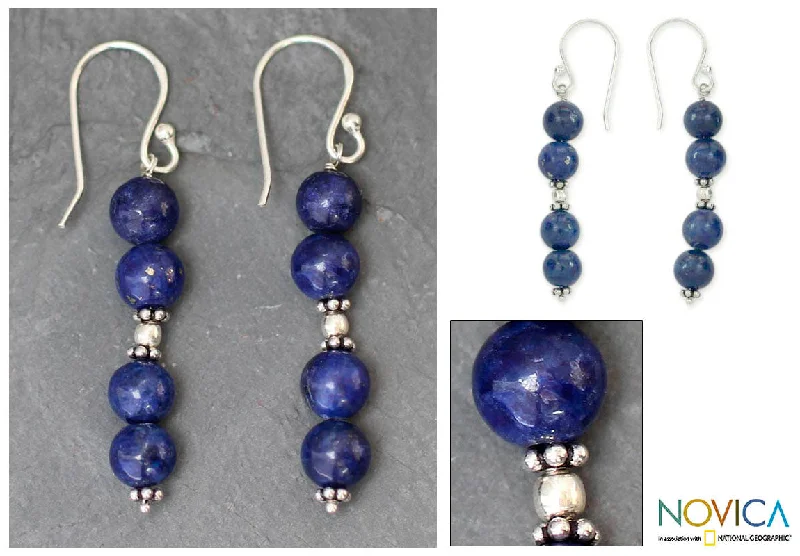 Seasonal Jewelry Deals – Elevate Your Style Pillars of Love Lapis Lazuli Earrings