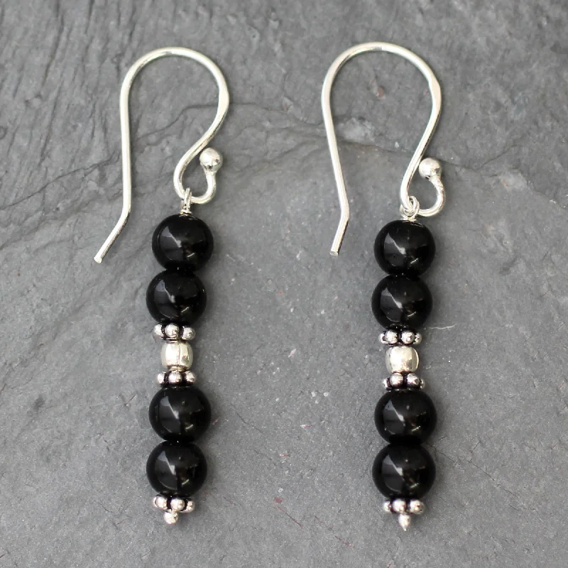 Unmissable Deals On Handmade Jewelry Collections Pillars of Night Onyx dangle earrings