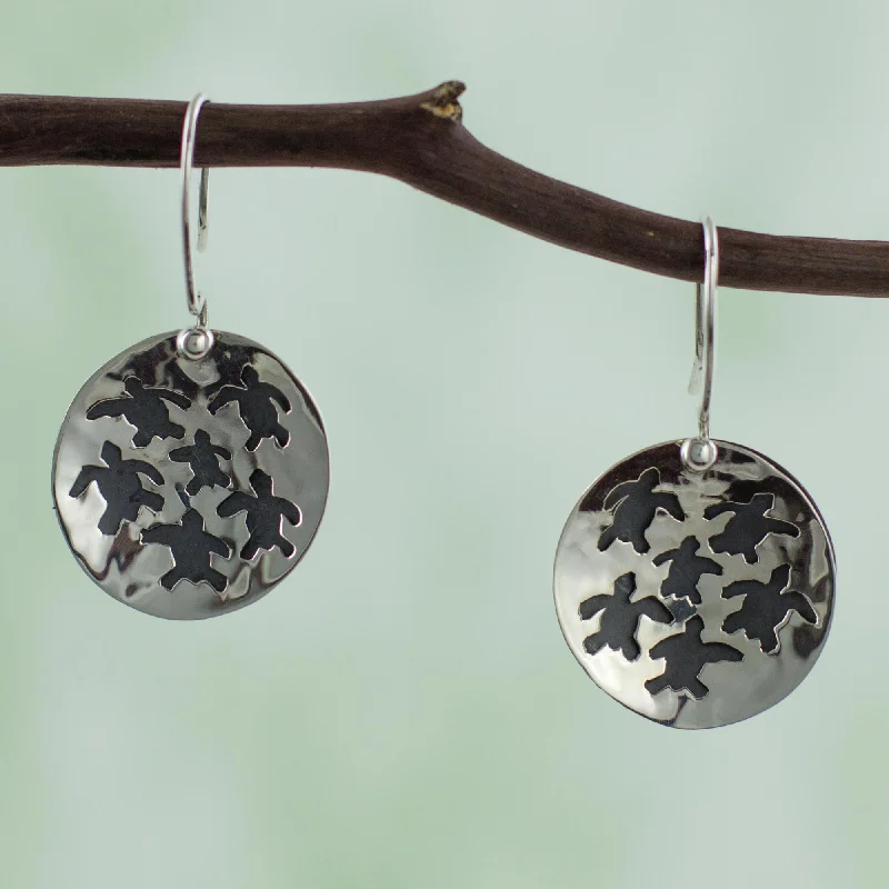 Must-Have Jewelry At Unbelievable Discounts Save the Turtles Taxco Silver Turtle Theme Earrings