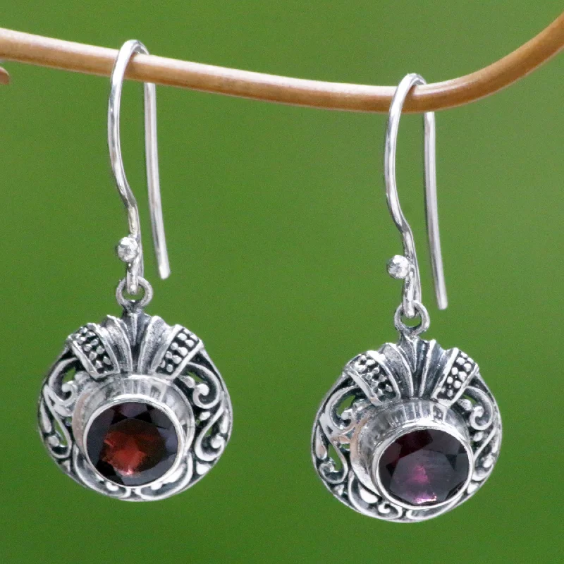 Customized Silver Jewelry For Unique Style Scarlet Ladybug Fair Trade Sterling Silver and Garnet Dangle Earrings