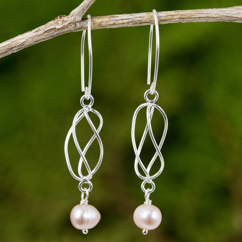 Elegant Jewelry, Exclusive Prices – Shop Now Soft Whisper in Pink Pink Cultured Pearl and Sterling Silver Dangle Earrings