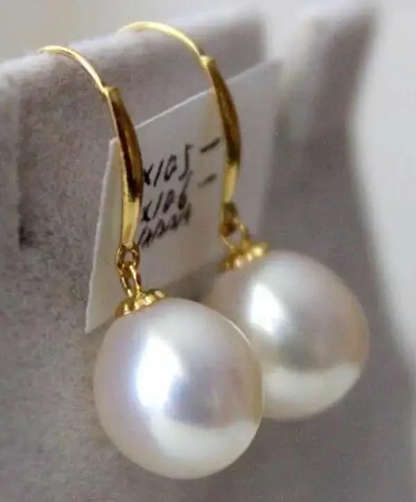 Stunninga Pair Of 12-13mm Natural Baroque White Pearl Earring -S4768147