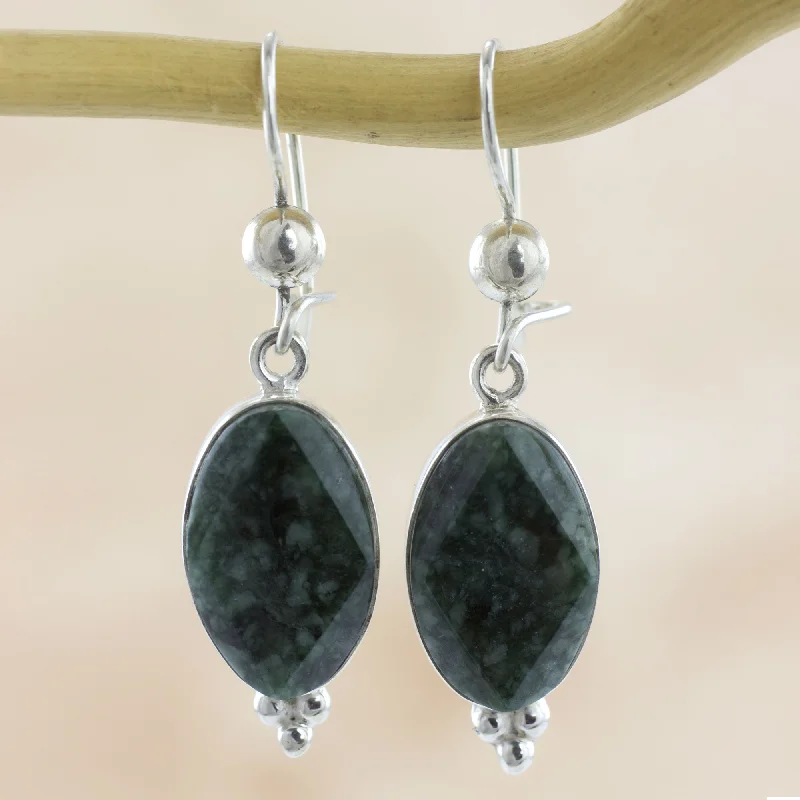 Shop Signature Jewelry Styles At Exclusive Prices Three Desires Modern Handmade Faceted Green Jade Earrings