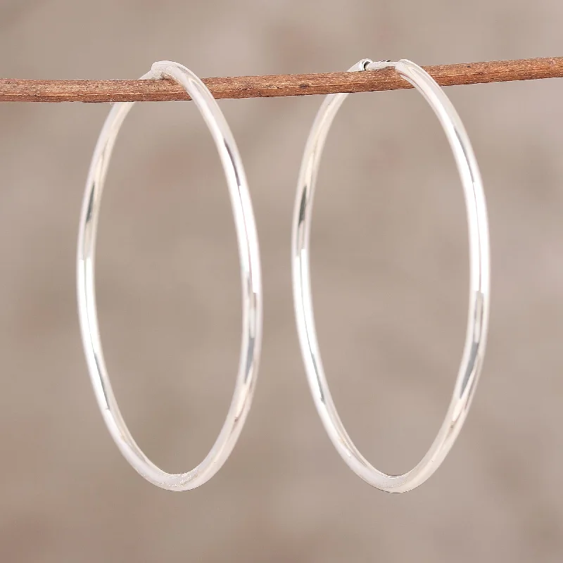 Unmissable Jewelry Sale – Shop Before It's Too Late Timeless Charm Handcrafted Polished Sterling Silver Endless Hoop Earrings