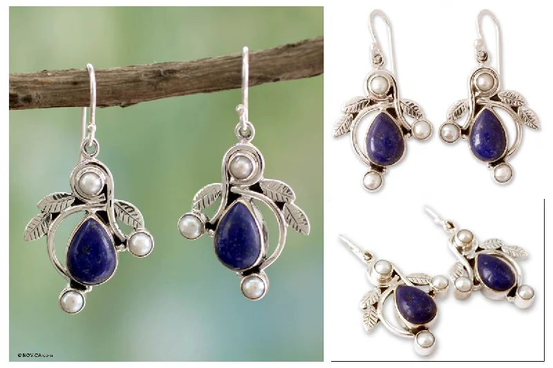 Shop Dazzling Jewelry At The Best Prices Tropical Fruit Pearl Lapis Earrings