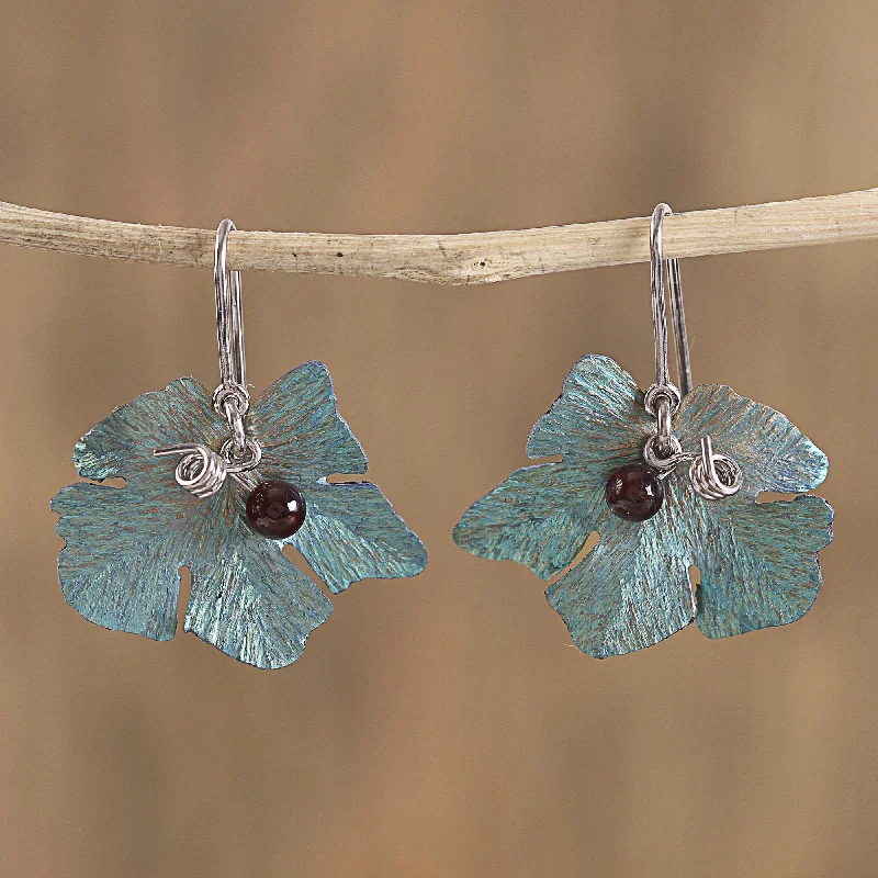 Shop Handcrafted Jewelry At Special Promotional Rates Vine Leaf Motif Agate Dangle Earrings from Mexico