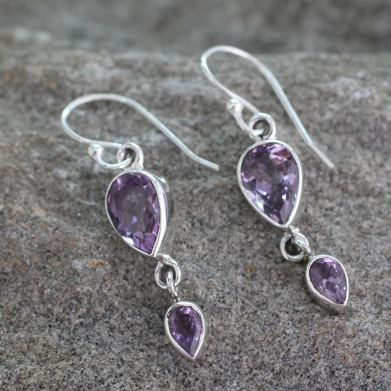 Luxury Jewelry At Unbeatable Discounts Violet Distinction Amethyst Dangle Earrings