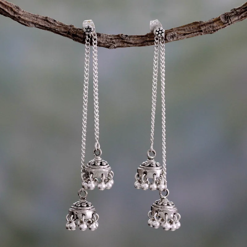 Trending Jewelry Now Available At Exclusive Prices Wedding Bells Indian Sterling Silver Detachable Jhumki Earrings