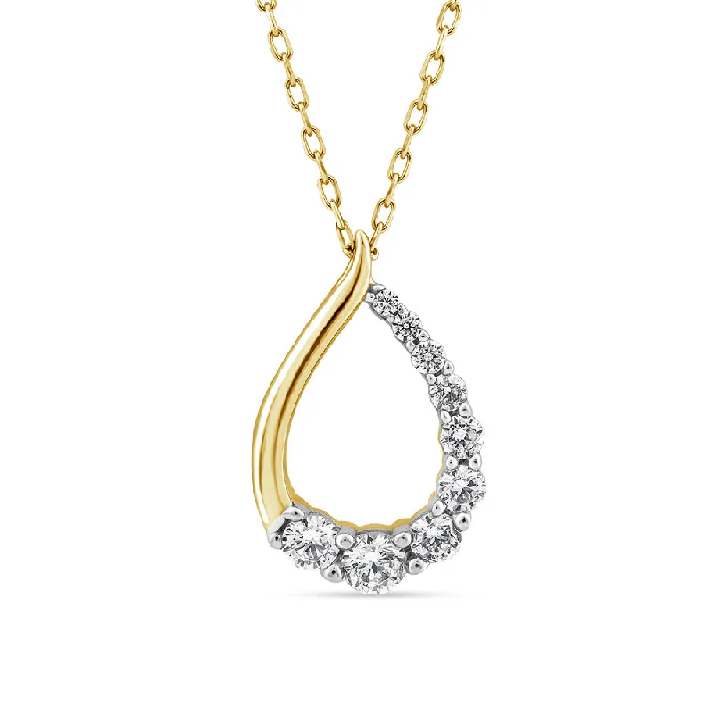 Affordable Luxury Jewelry For Every Occasion 10ct White Gold Luminesce Lab Grown Teardrop Diamond Pendant