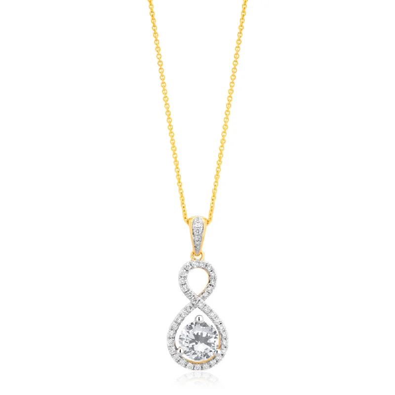 Shop Fine Jewelry With Amazing Deals 18ct Yellow Gold 1.2 Carat Diamond Pendant on 18ct 45cm Chain