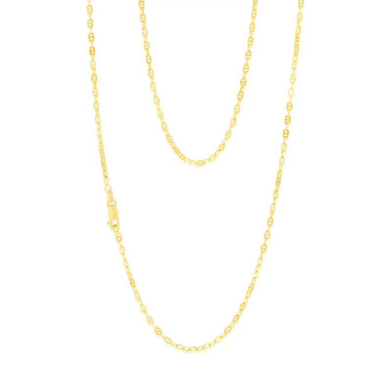 Exclusive Jewelry Sale – Shine For Less 9ct Yellow Gold Silverfilled Fancy 45cm Chain