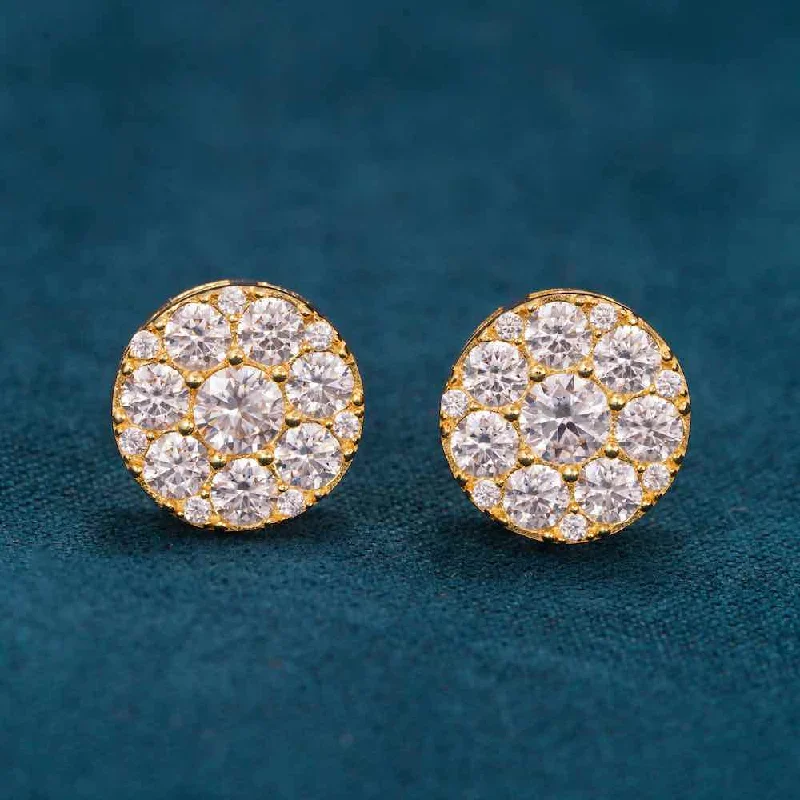 Grab Your Favorite Jewelry At The Lowest Prices 10MM Moissanite Cluster Halo Stud Earrings