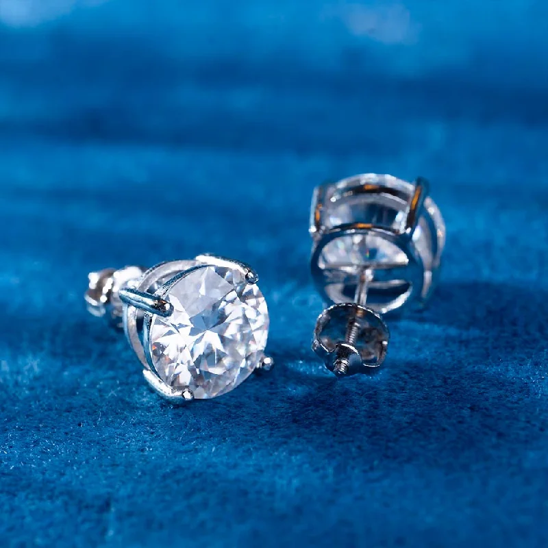 Shop Stylish Jewelry Now And Save Big 10MM Round Moissanite Stud Earrings