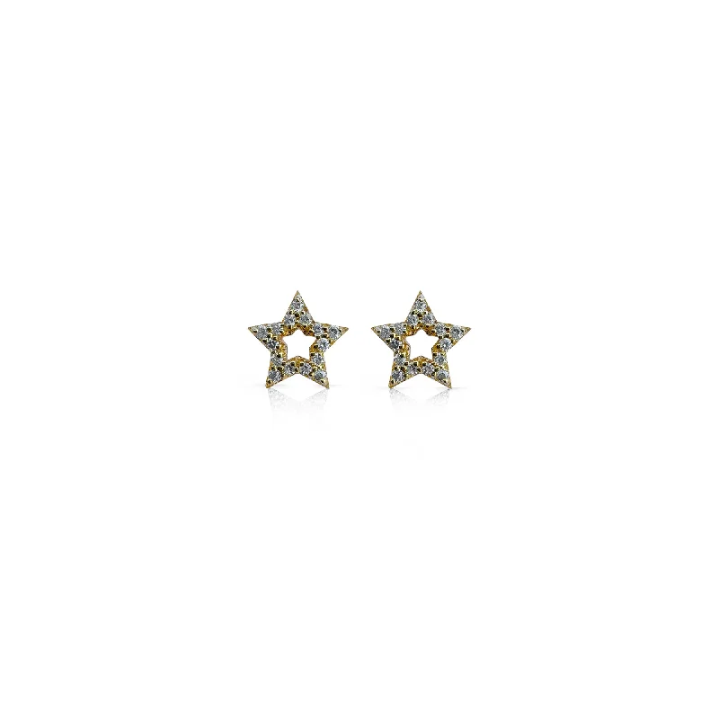 Jewelry Deals That Sparkle – Shop Today 14k Yellow Gold Diamond Star Stud Earrings