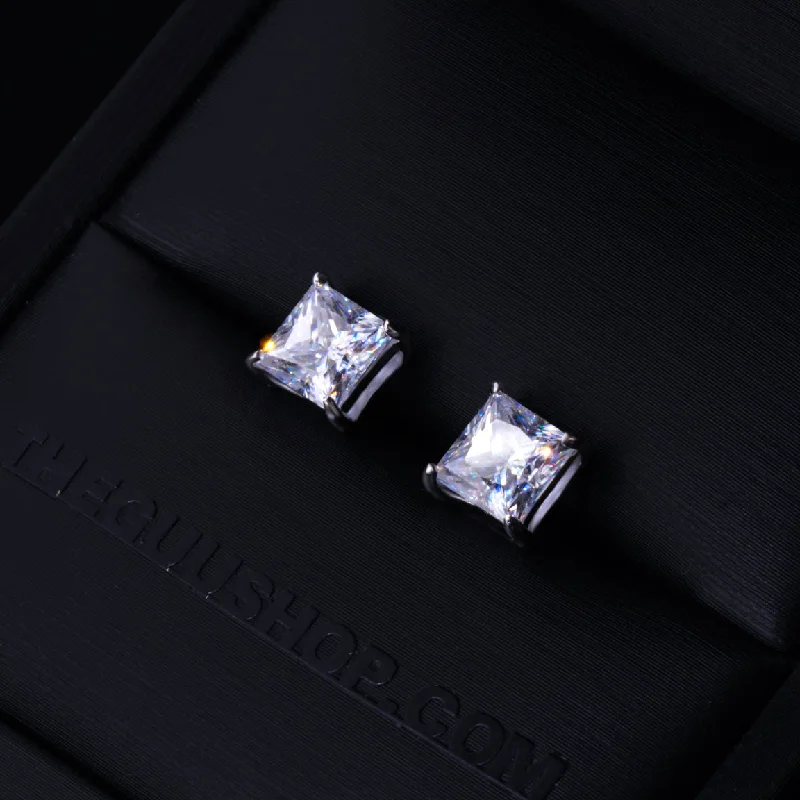 Holiday Jewelry Sale – Perfect Gifts At Great Prices 2.40 Carat VVS Moissanite Princess Cut Stud Earrings