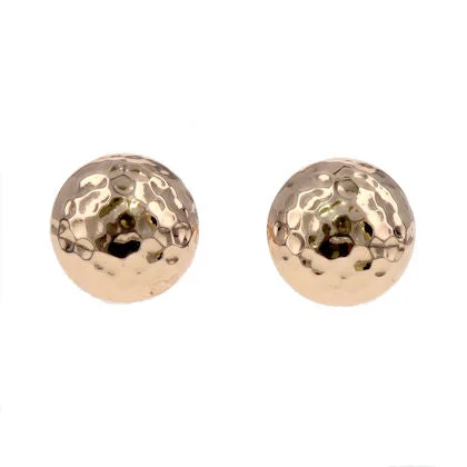 Limited-Time Jewelry Sale – Don't Miss These Deals Rose Hammered Gold Stud Earrings