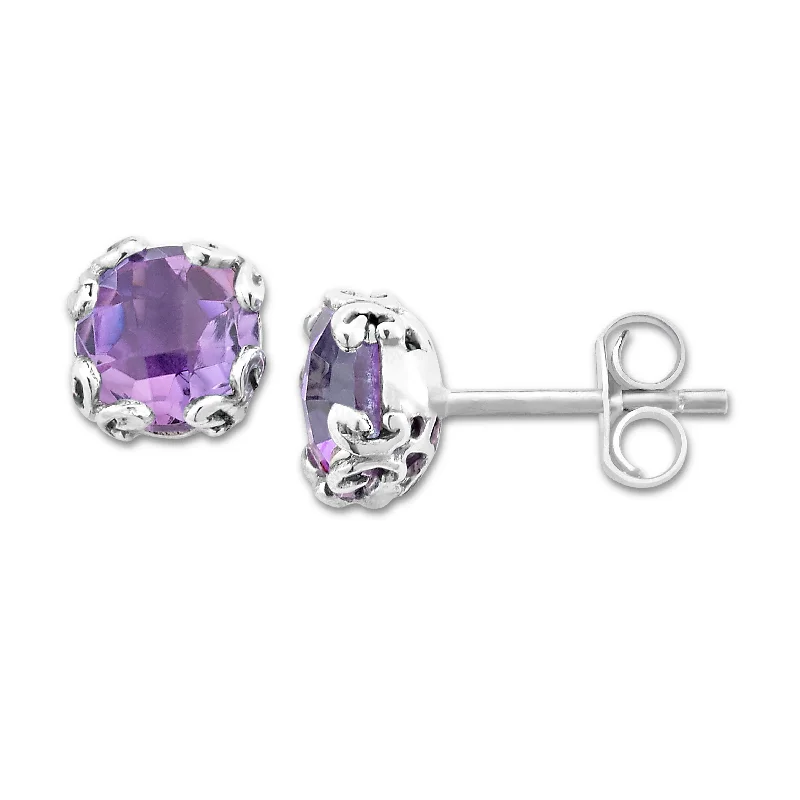 Trending Jewelry Styles Now At Limited-Time Discounts Bali Amethyst Stud Earrings