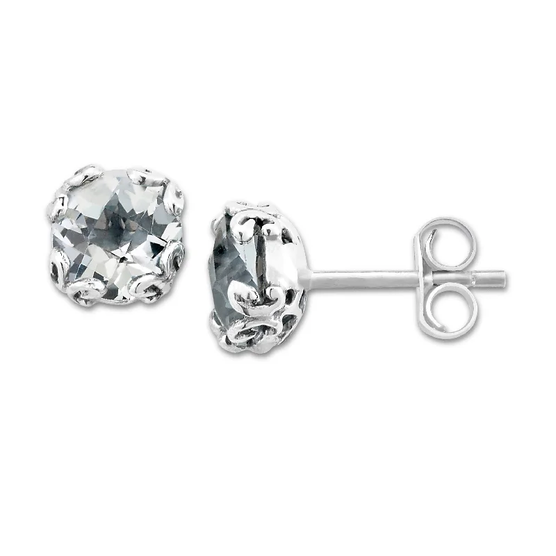 Elegant Jewelry, Exclusive Prices – Shop Now Bali White Topaz Stud Earrings