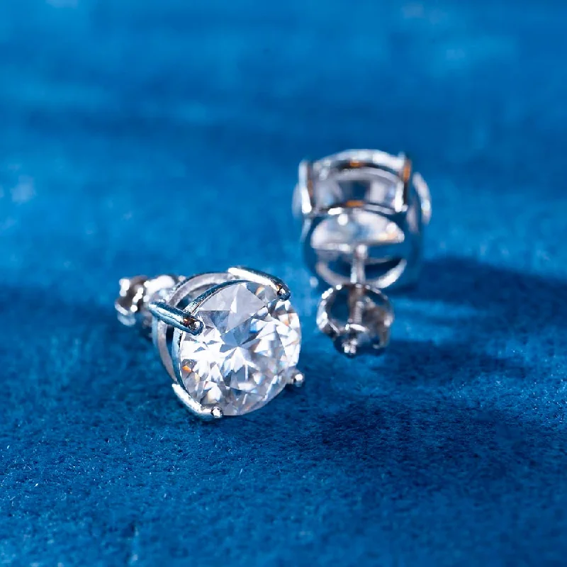 Limited-Stock Jewelry Sale – Once It's Gone, It's Gone 6MM Round Moissanite Stud Earrings