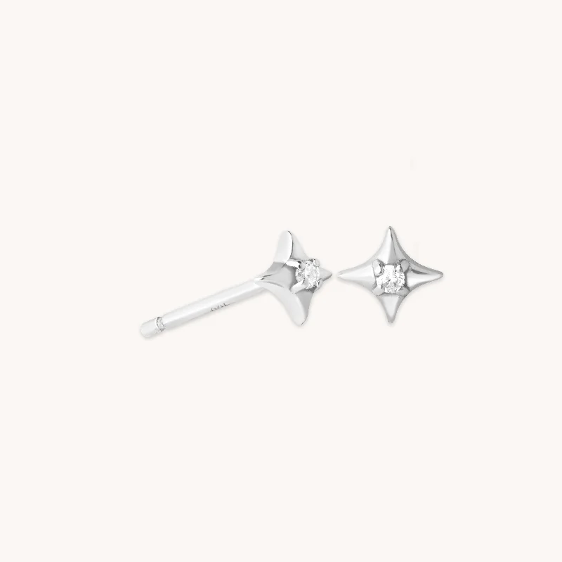 Exclusive Online Discounts On Stylish Jewelry Cosmic Star Gem Stud Earrings in Silver