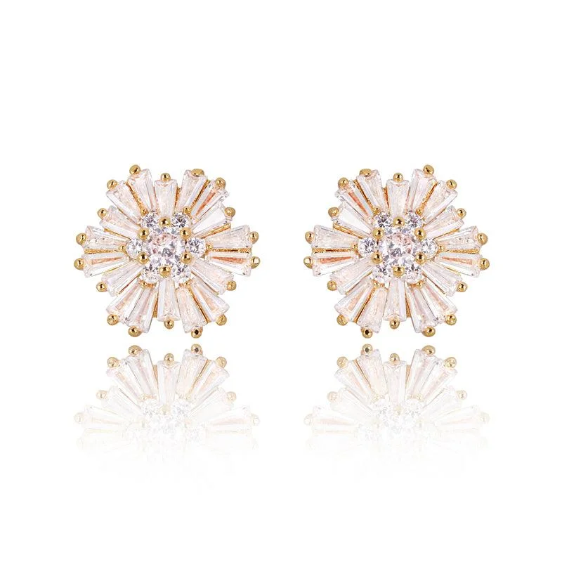 High-Quality Jewelry At A Fraction Of The Cost Rose Gold Crystal Stud Earrings