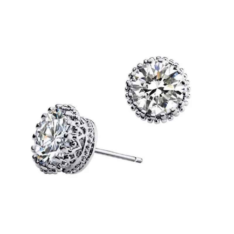 Best Jewelry Sale – Shop Exclusive Designs Now White Gold Flower Cubic Zirconia Stud Earrings