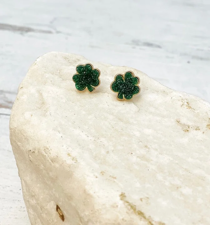 Big Savings On Your Favorite Jewelry Pieces Druzy Clover Stud Earrings