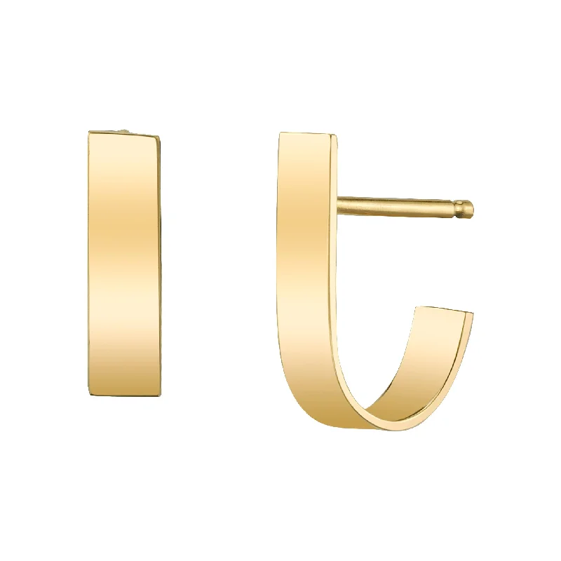 Unmissable Jewelry Clearance – Final Reductions Flat J Stud Earrings