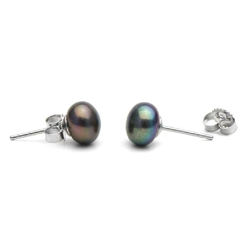 Jewelry Sale – Exclusive Styles At Lower Prices Black Freshwater Pearl Stud Earrings for Women