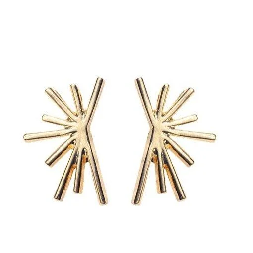 Flash Jewelry Sale – Get Stunning Pieces At Low Prices Gold Half Sun Stud Earrings