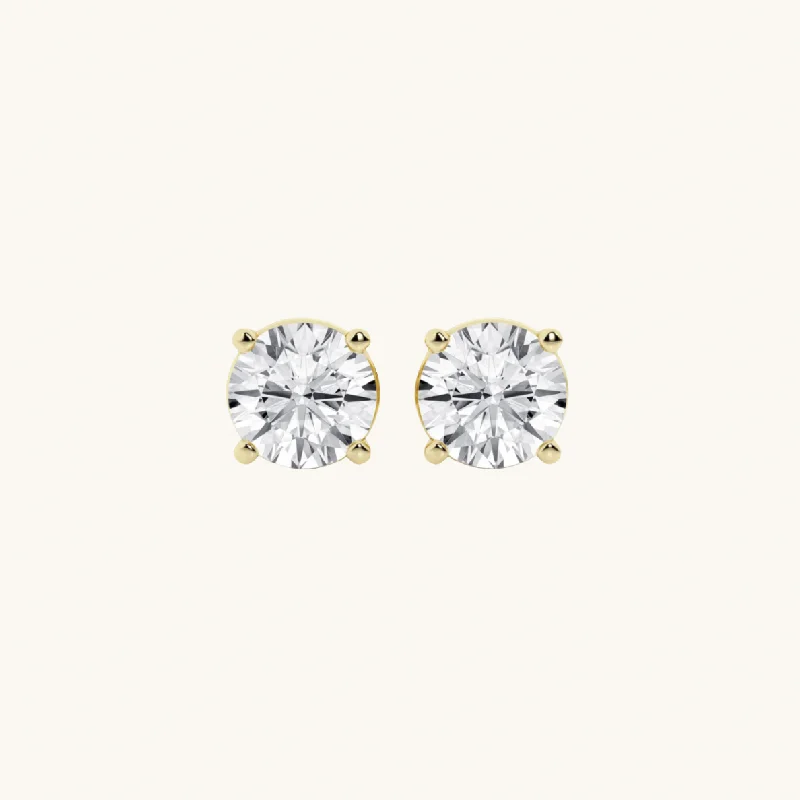 Stunning Jewelry At Even More Stunning Prices Gold Men's Classic Diamond Stud Earrings