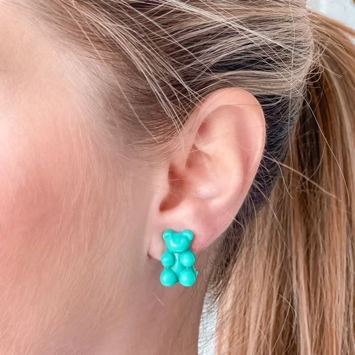 Unlock Unbeatable Jewelry Deals Before They’Re Gone Gummy Bear Stud Earrings - Turquoise