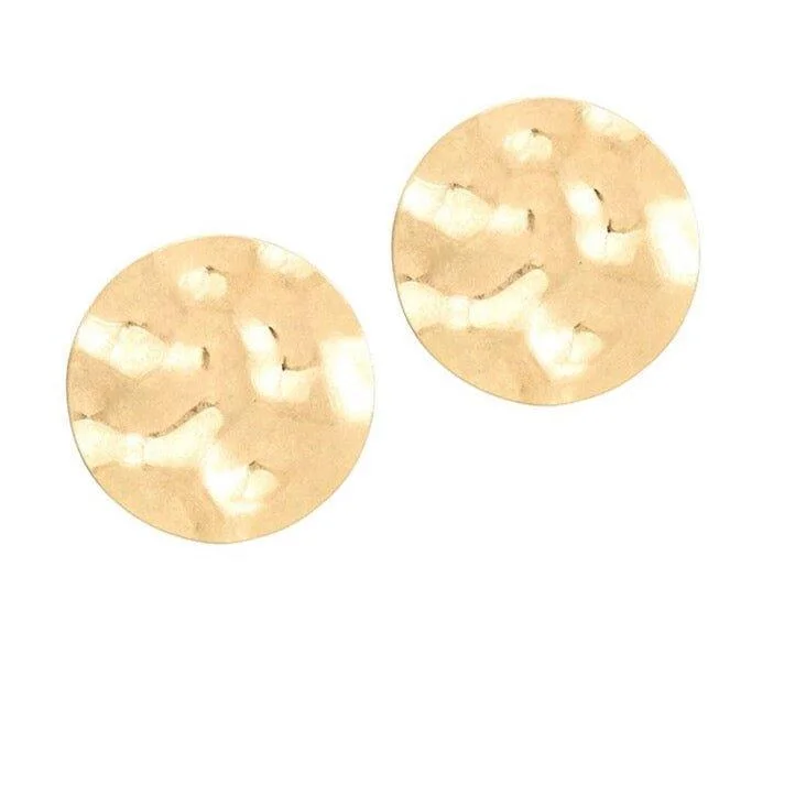 Exclusive Jewelry Sale Event – Shop Now Hammered Disc Stud Earrings for Women in Gold or Silver