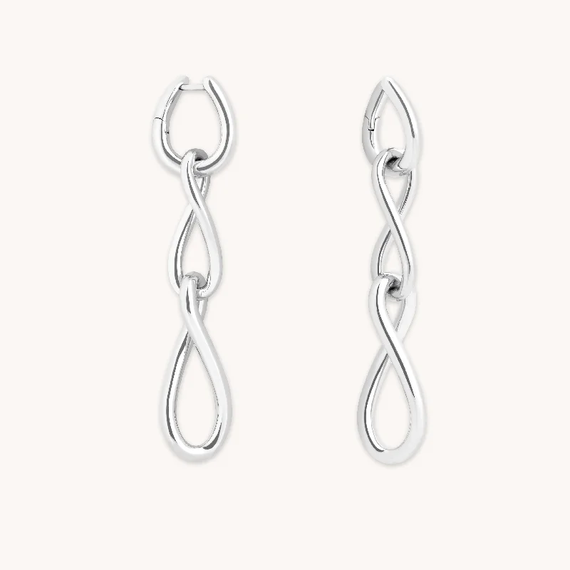 Huge Savings On Timeless Jewelry Collections Infinite Drop Stud Earrings in Silver