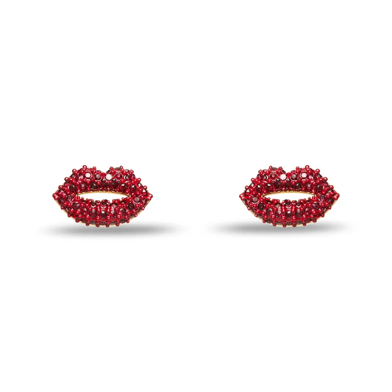 Shop Handcrafted Jewelry At Special Promotional Rates LIPSTICK RED  LELE SADOUGHI X MARILYN MONROE PAVE KISS STUD EARRINGS