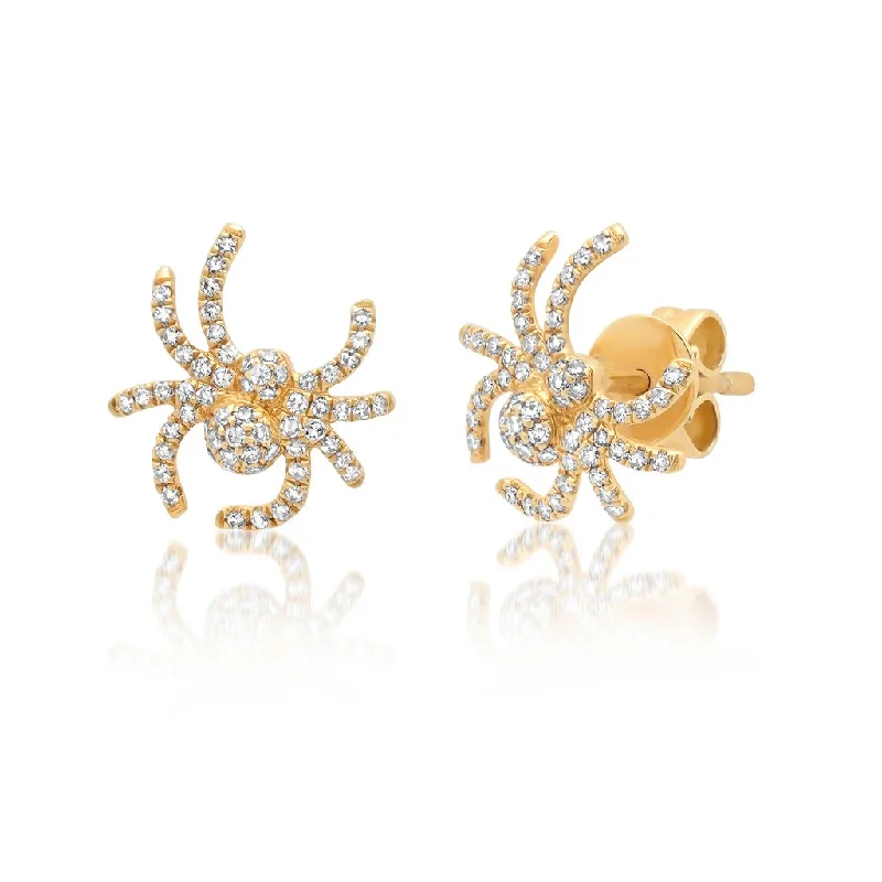 Jewelry Deals That Outshine The Rest Mini Diamond Spider Stud Earrings