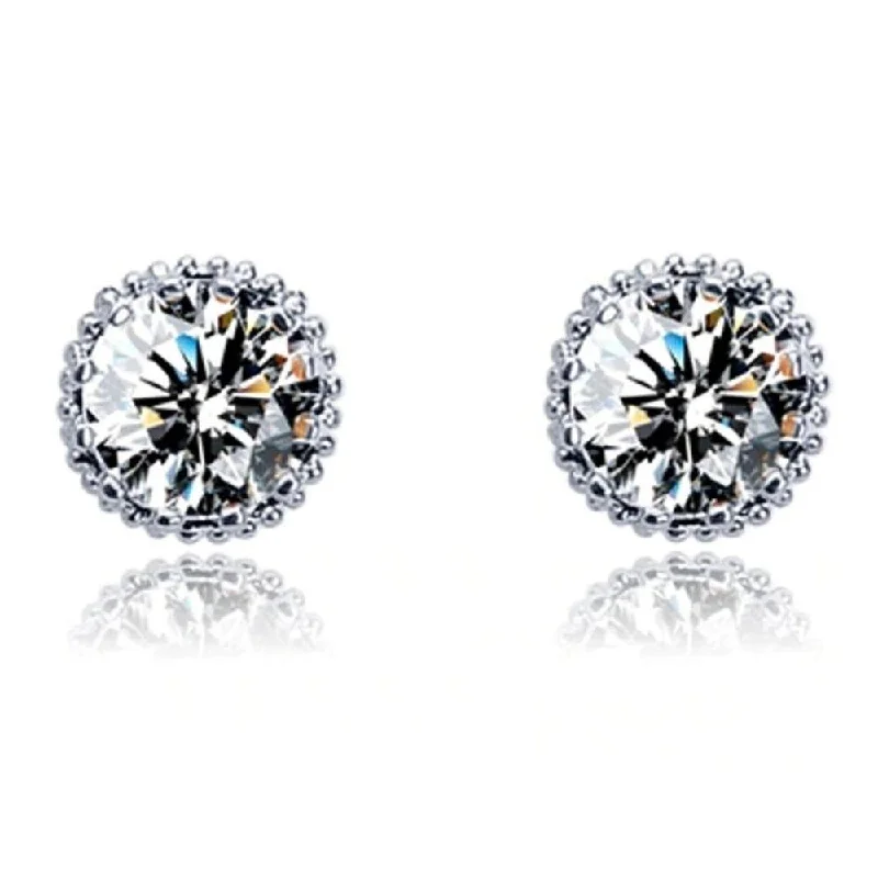 Make Every Moment Shine – Jewelry Discounts Available One Carat Cubic Zirconia Stud Earrings