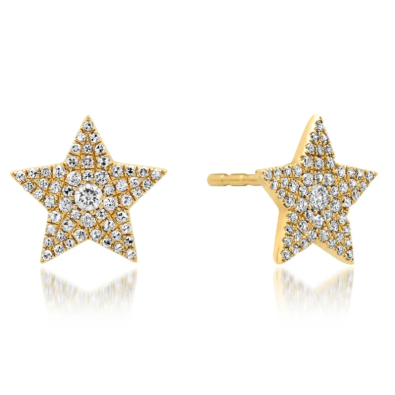 Grab Stylish Jewelry Before The Sale Ends Pave Diamond Large Star Stud Earrings