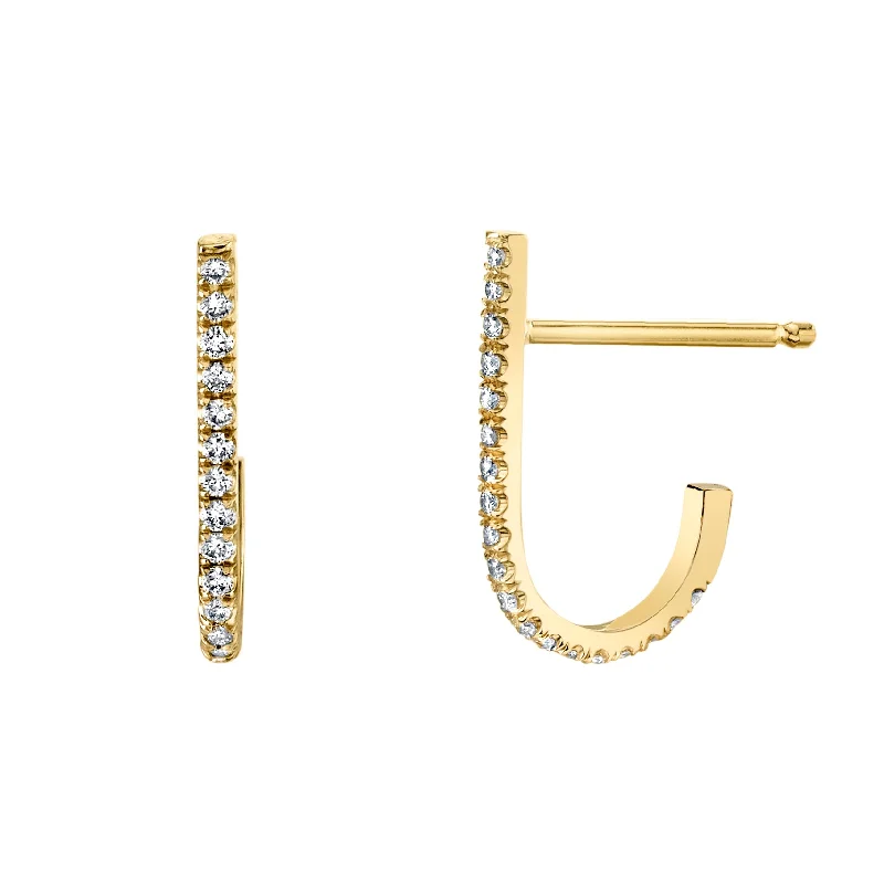 Timeless Elegance, Temporary Discounts – Act Fast Pave J Stud Earrings