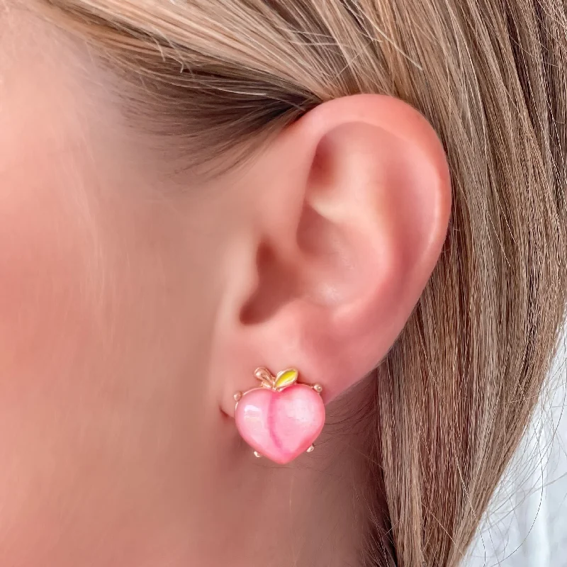 Get The Jewelry You Love At A Price You Love Peach Printed Stud Earrings