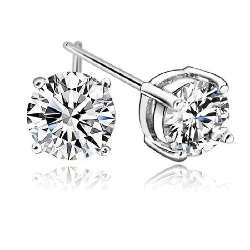 Flash Deals On Fine Jewelry – Shop Before It's Gone White Gold Cubic Zirconia Stud Earrings