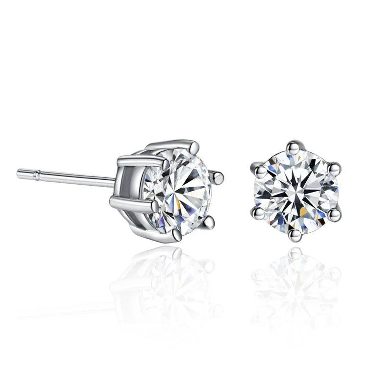 Breathtaking Jewelry, Breathtaking Prices Round Cut Cubic Zirconia Stud Earrings