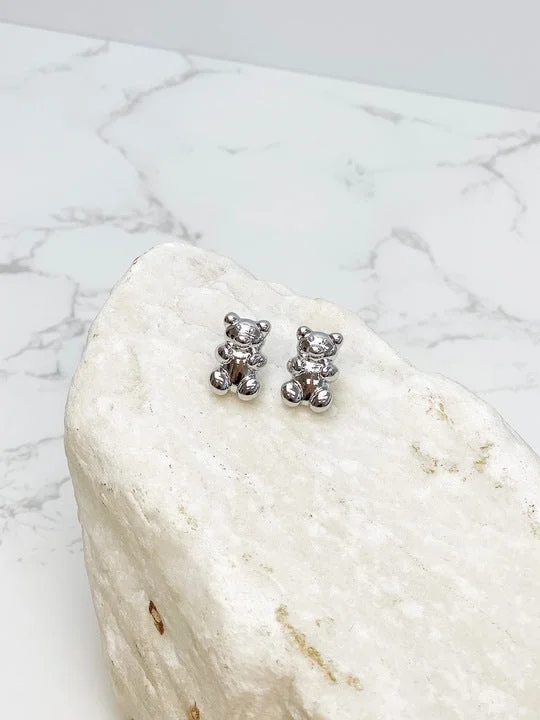 Breathtaking Jewelry At Limited-Time Savings Silver Gummy Bear Stud Earrings