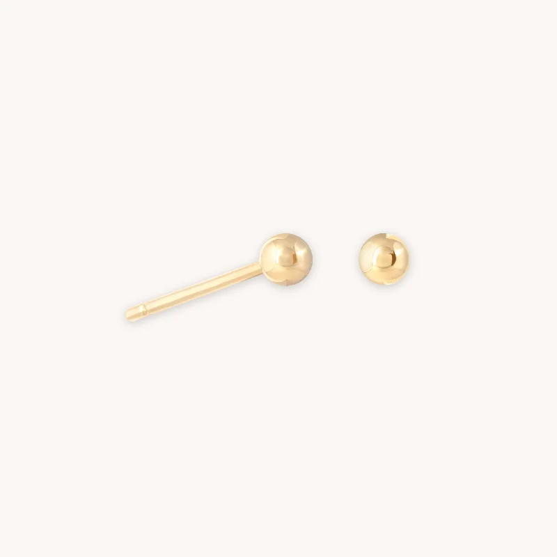 Unmissable Discounts On Timeless Jewelry Pieces Small Ball Stud Earrings in Solid Gold