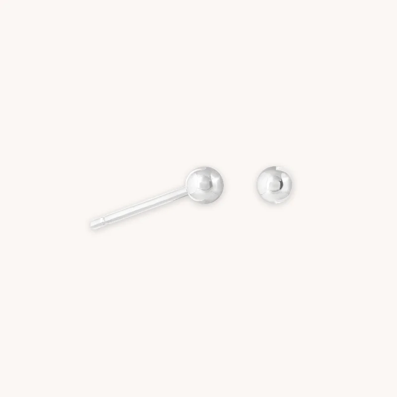 Exclusive Jewelry Bundles At Discounted Rates Small Ball Stud Earrings in Solid White Gold