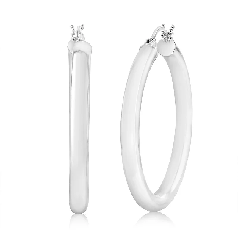 Don't Miss Out On Jaw-Dropping Jewelry Discounts Sterling Silver Plain 30mm Hoop Earring