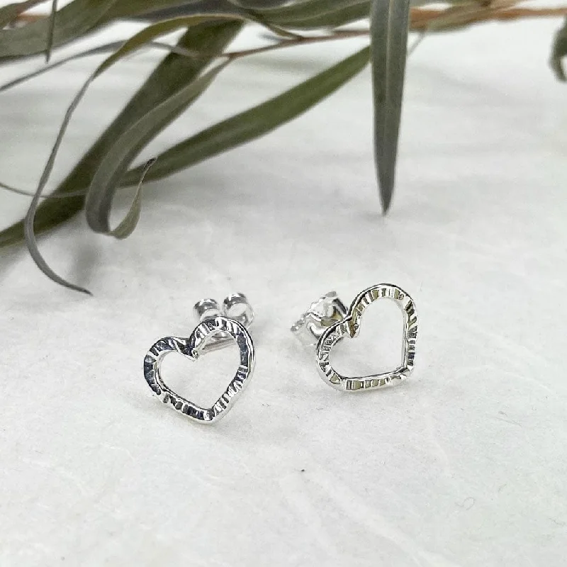 Shop Elegant Jewelry At Unbeatable Prices Sweet, Petite Silver Heart Stud Earrings