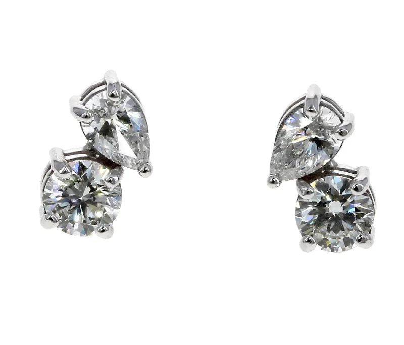 Flash Sale On Stunning Jewelry – Don't Miss Out Two-Stone Diamond Stud Earrings