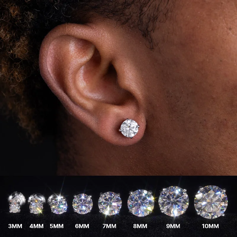 Elegant Jewelry, Exclusive Prices – Shop Now VVS Moissanite Stud Earrings (ALL SIZES)