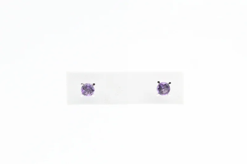 Exclusive Gemstone Jewelry At Special Prices White Gold Amethyst Stud Earrings